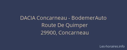 DACIA Concarneau - BodemerAuto
