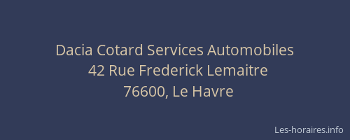 Dacia Cotard Services Automobiles