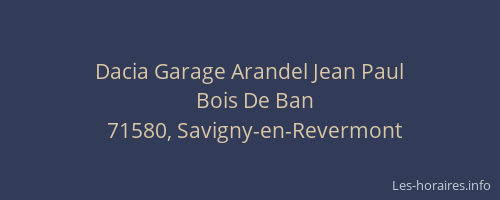 Dacia Garage Arandel Jean Paul