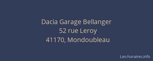 Dacia Garage Bellanger