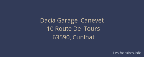 Dacia Garage  Canevet