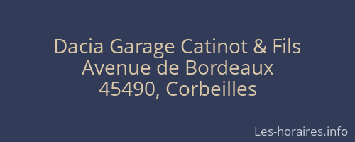 Dacia Garage Catinot & Fils