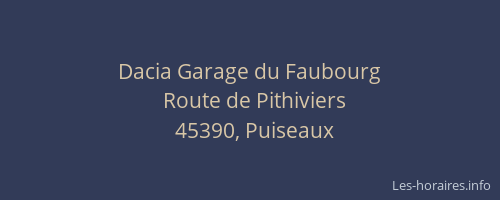 Dacia Garage du Faubourg