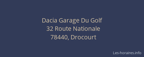 Dacia Garage Du Golf