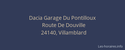Dacia Garage Du Pontilloux
