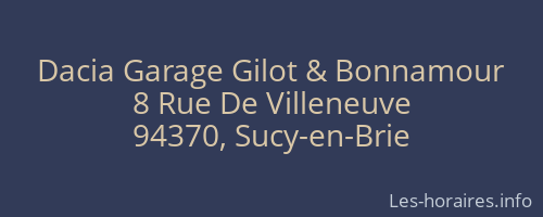 Dacia Garage Gilot & Bonnamour