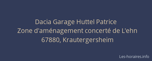 Dacia Garage Huttel Patrice