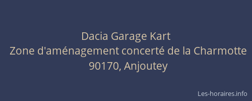 Dacia Garage Kart