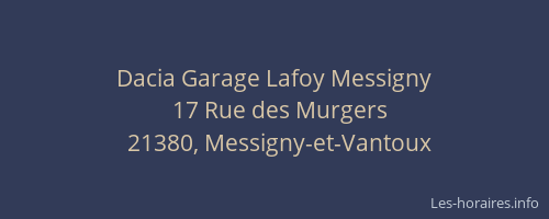 Dacia Garage Lafoy Messigny