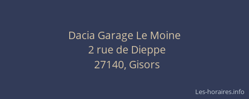 Dacia Garage Le Moine