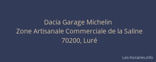 Dacia Garage Michelin