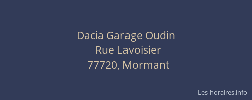 Dacia Garage Oudin
