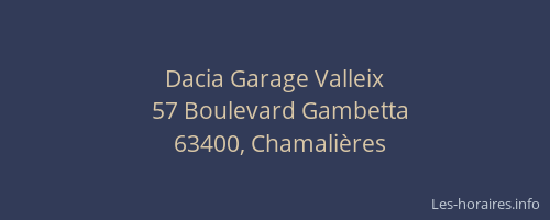 Dacia Garage Valleix
