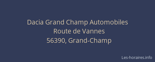 Dacia Grand Champ Automobiles