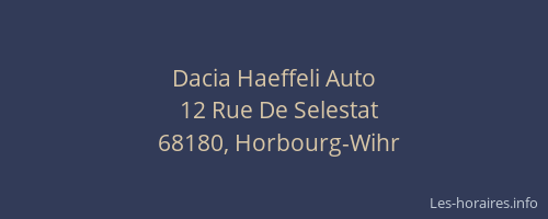 Dacia Haeffeli Auto