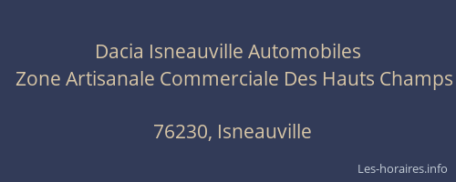 Dacia Isneauville Automobiles