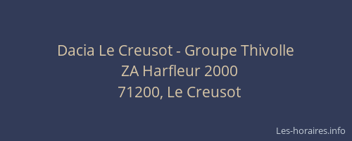 Dacia Le Creusot - Groupe Thivolle