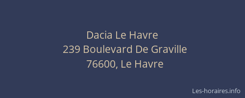 Dacia Le Havre