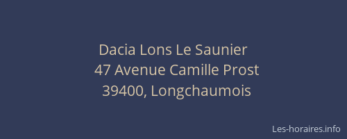 Dacia Lons Le Saunier