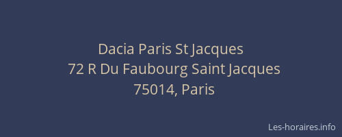 Dacia Paris St Jacques