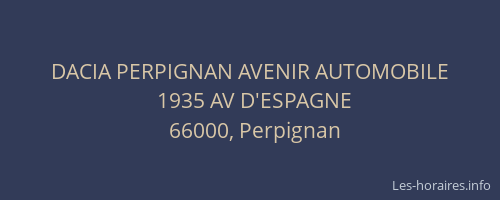 DACIA PERPIGNAN AVENIR AUTOMOBILE