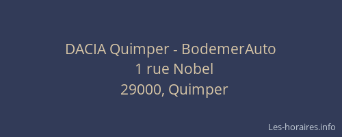 DACIA Quimper - BodemerAuto