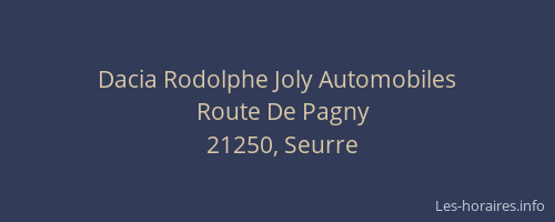 Dacia Rodolphe Joly Automobiles