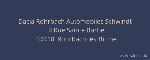 Dacia Rohrbach Automobiles Schwindt