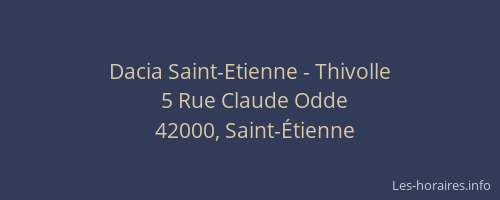 Dacia Saint-Etienne - Thivolle