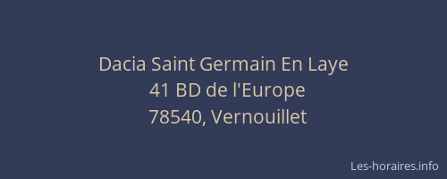 Dacia Saint Germain En Laye