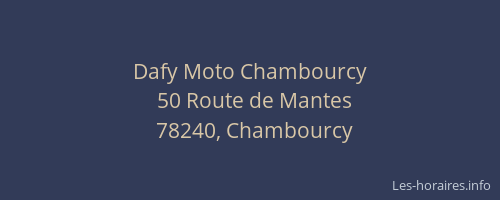Dafy Moto Chambourcy