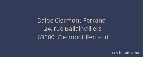 Dalbe Clermont-Ferrand