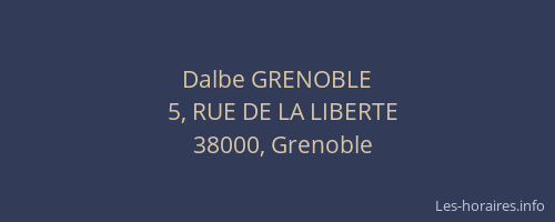 Dalbe GRENOBLE