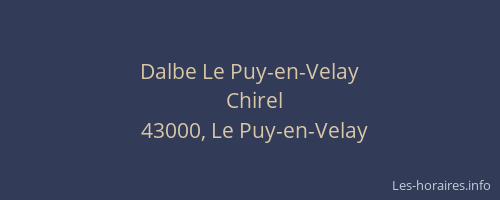 Dalbe Le Puy-en-Velay