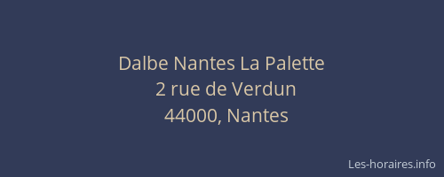 Dalbe Nantes La Palette
