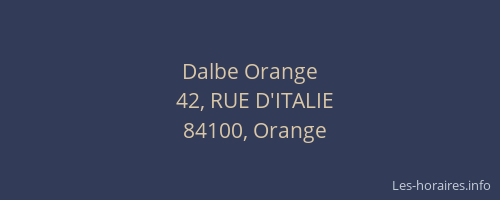 Dalbe Orange