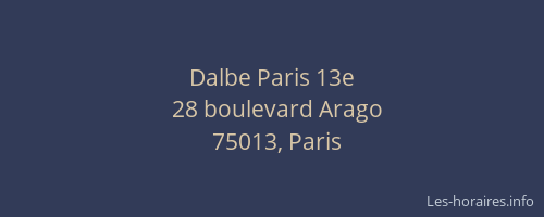 Dalbe Paris 13e
