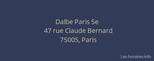 Dalbe Paris 5e