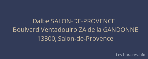 Dalbe SALON-DE-PROVENCE