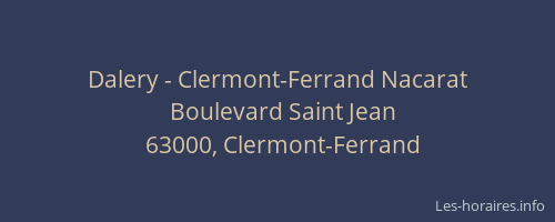 Dalery - Clermont-Ferrand Nacarat