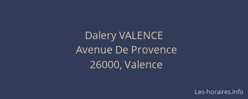 Dalery VALENCE