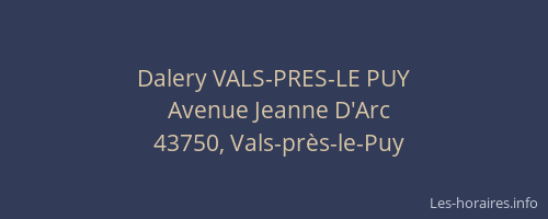Dalery VALS-PRES-LE PUY