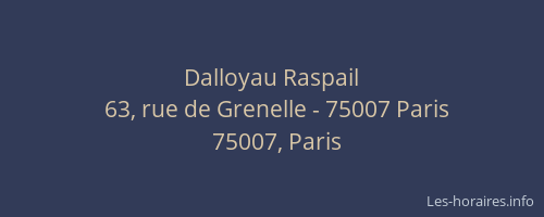 Dalloyau Raspail