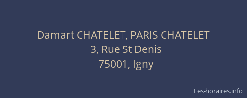 Damart CHATELET, PARIS CHATELET