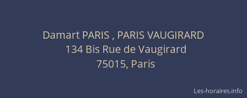 Damart PARIS , PARIS VAUGIRARD
