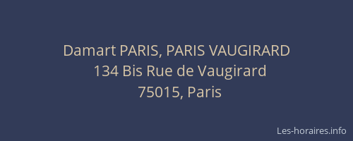 Damart PARIS, PARIS VAUGIRARD