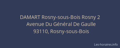 DAMART Rosny-sous-Bois Rosny 2