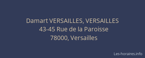 Damart VERSAILLES, VERSAILLES