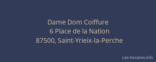 Dame Dom Coiffure