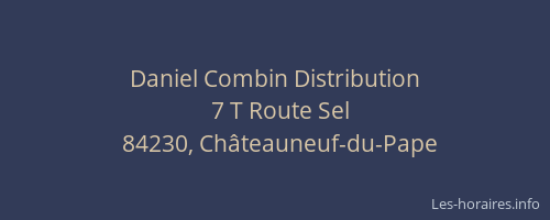 Daniel Combin Distribution